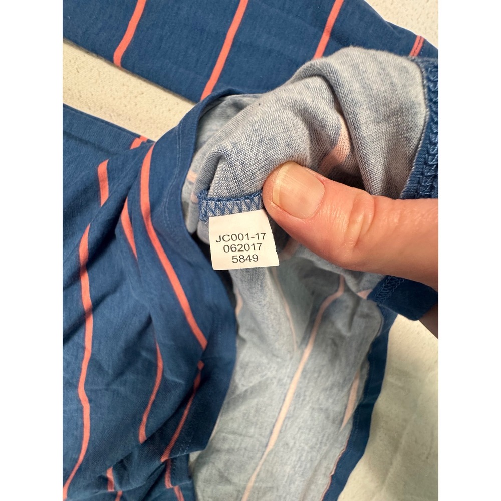 LuLaRoe Striped Top Women's‎ Medium Blue Pink Long Sleeve Scoop Neck - Picture 3 of 8